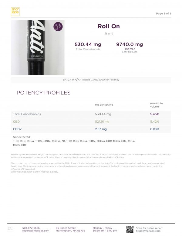 CBD Roll-On Stick for Pain (500mg) | Anti - Image 5