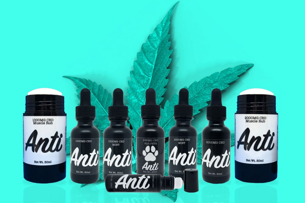 Anti Products including CBD Oil and Muscle Rub